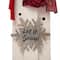 Glitzhome® 35" Wooden Snowman Family Porch Sign